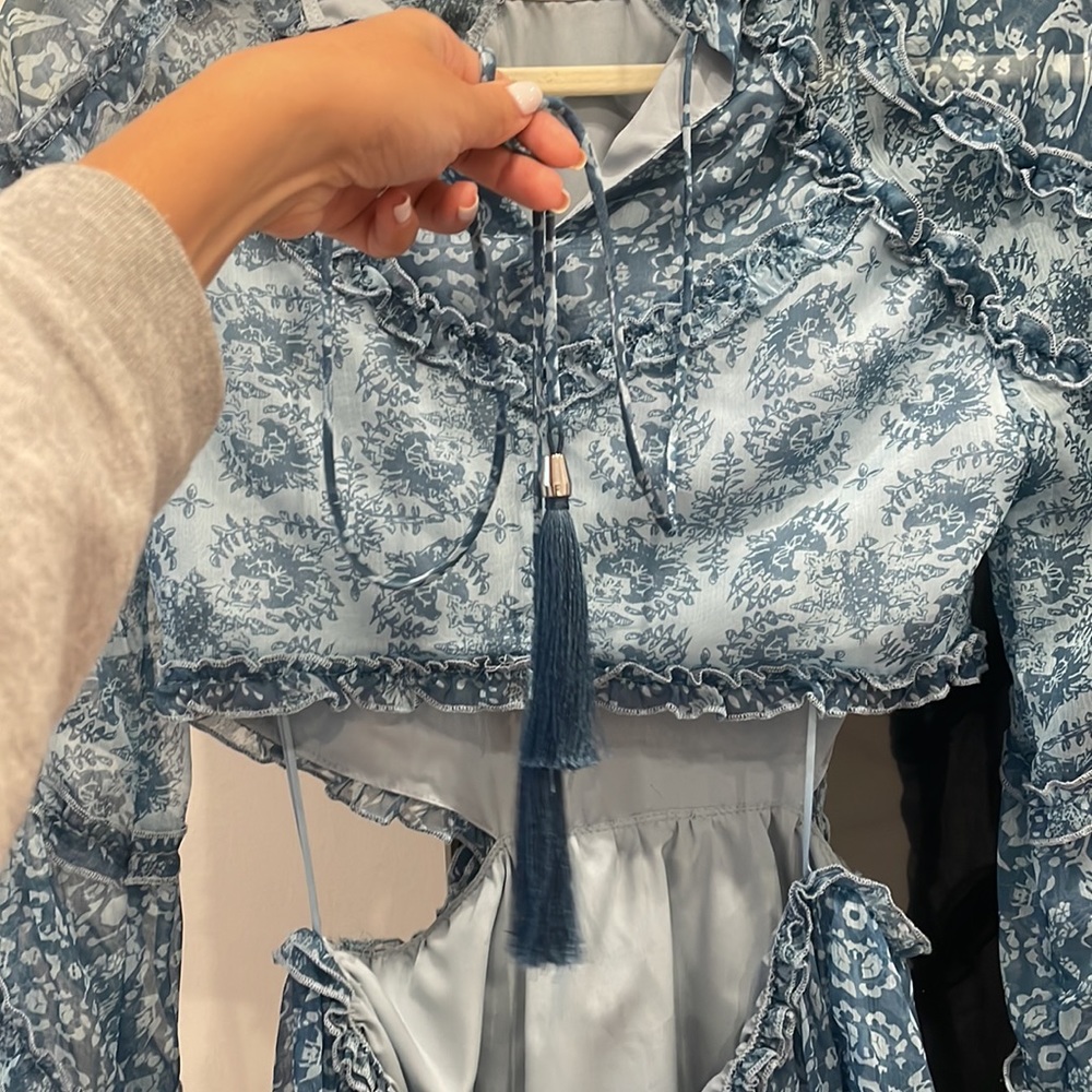 Blue cut out Dress - Picture 4 of 4
